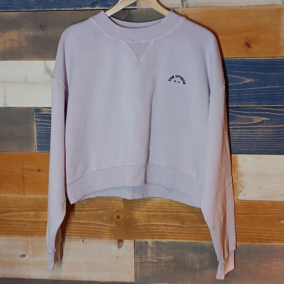 The Upside Cropped Sweatshirt L NWT lilac - Picture 1 of 8